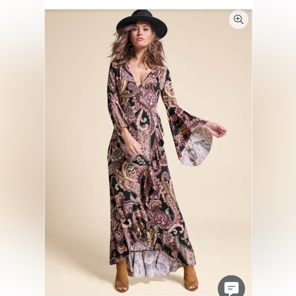 Sold out Venus paisley print wrap dress